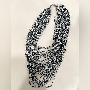Black and white beaded necklace